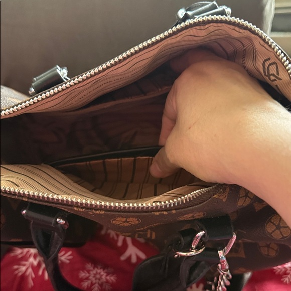 Brown Patterned Handbag - Picture 2 of 7